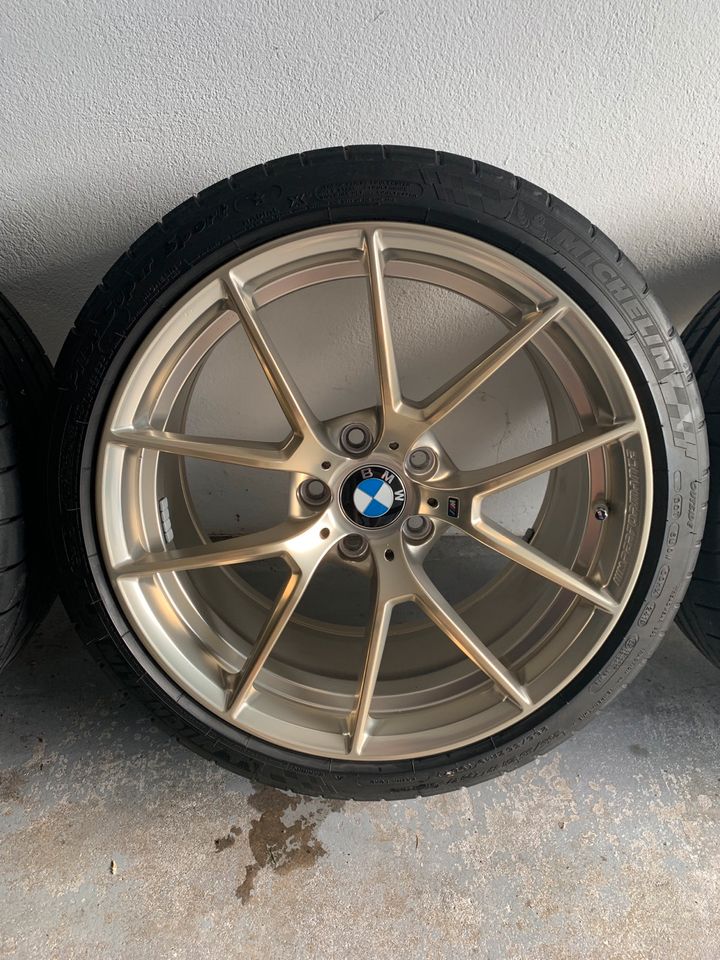 OEM BMW 763M Frozen Gold Wheel and Tire Set