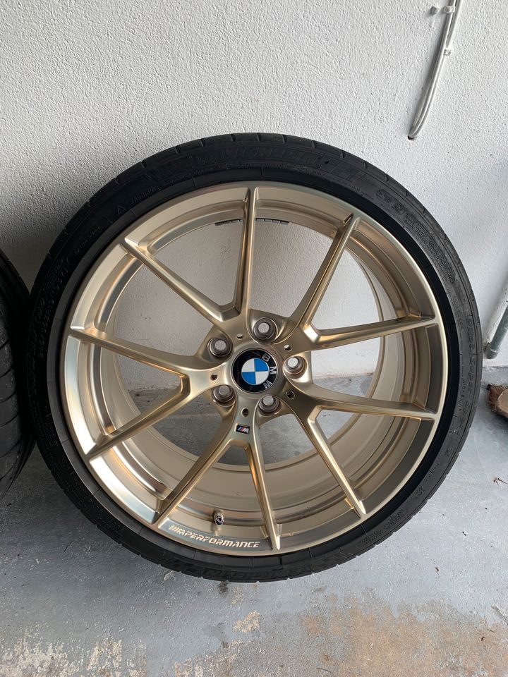 OEM BMW 763M Frozen Gold Wheel and Tire Set